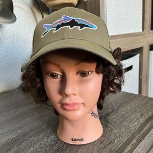 Patagonia Olive Green Cap with Fish Embroidery